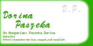 dorina paszeka business card